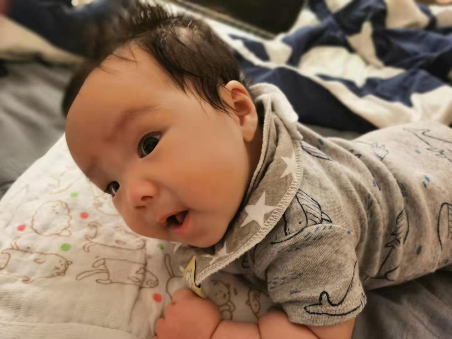 A photo of Coaca Bean raising his head.