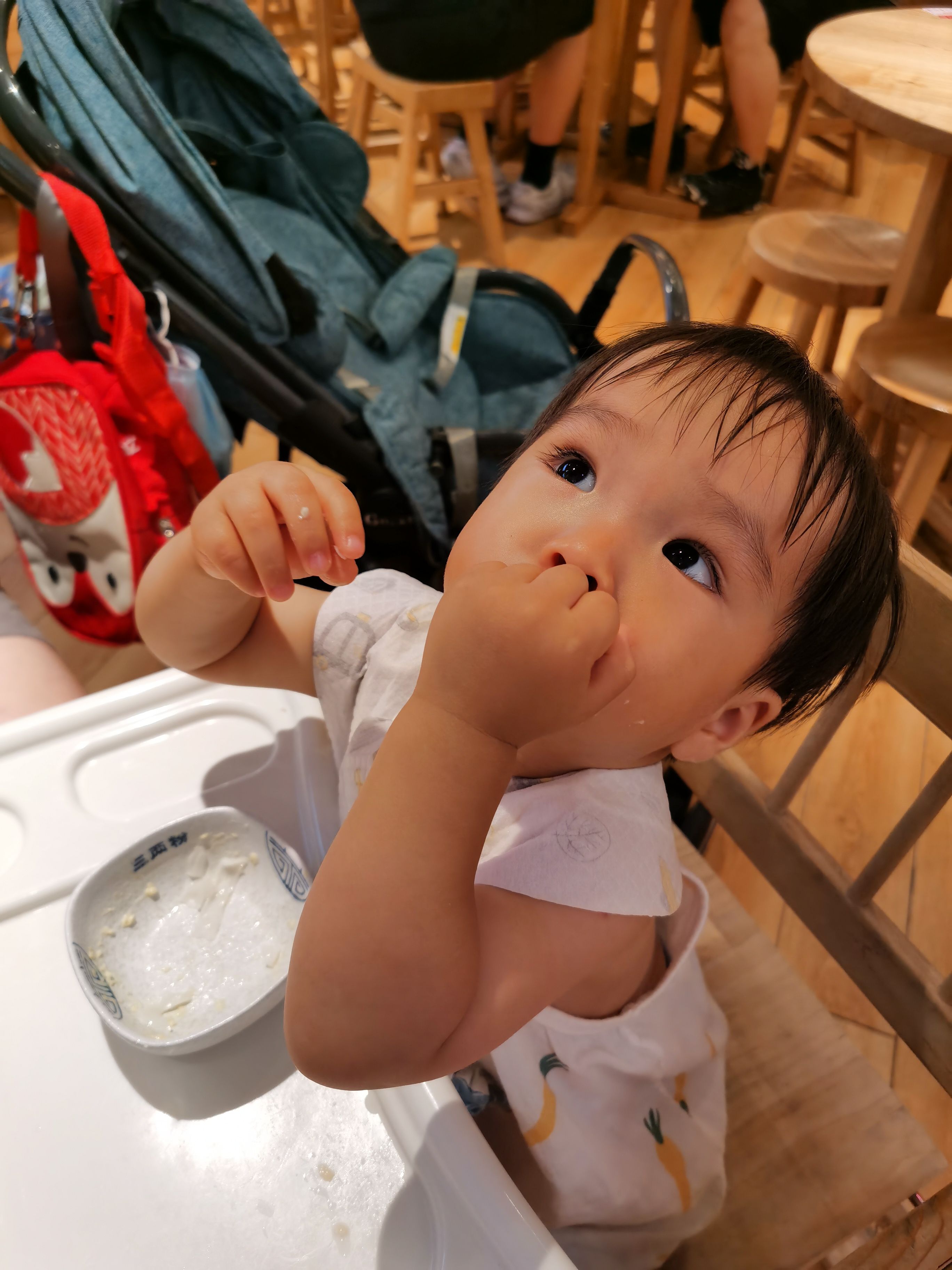 Cocoa Bean is dining out.