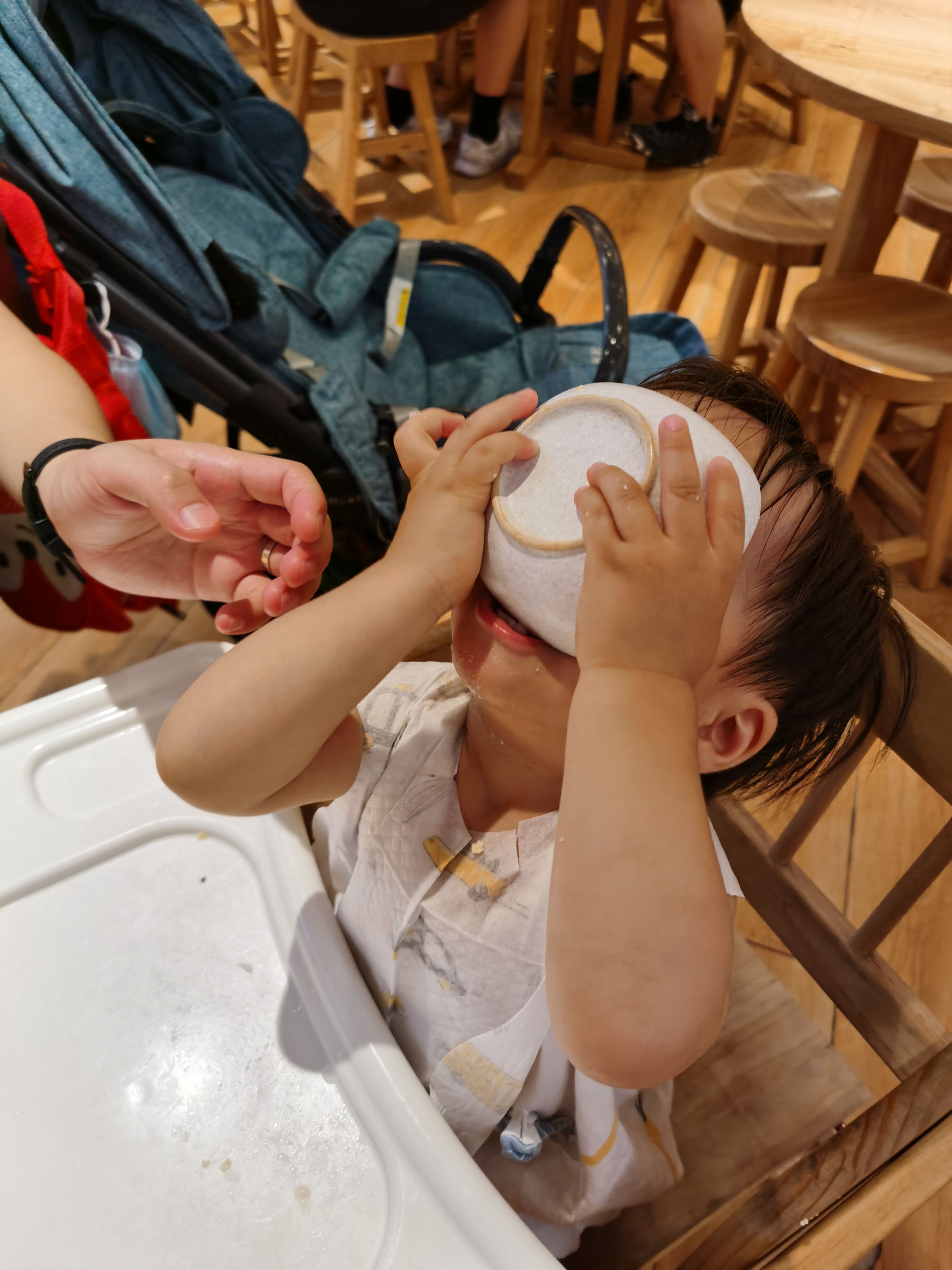 Cocoa Bean is dining out.