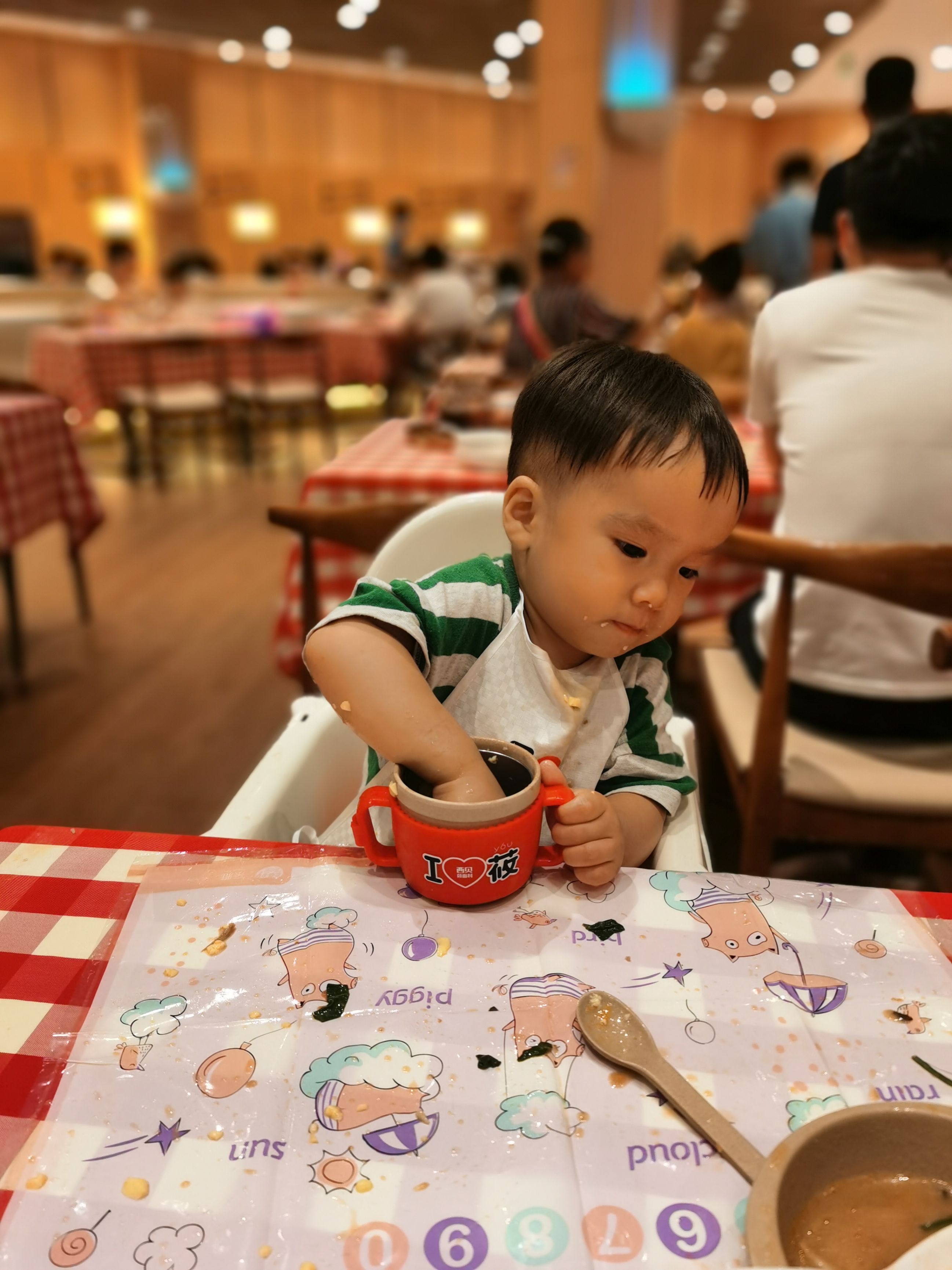 Cocoa Bean is dining out.