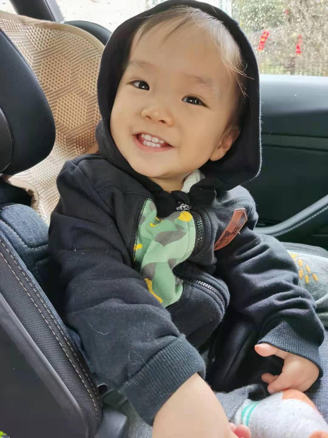 Cocoa Bean is smiling.