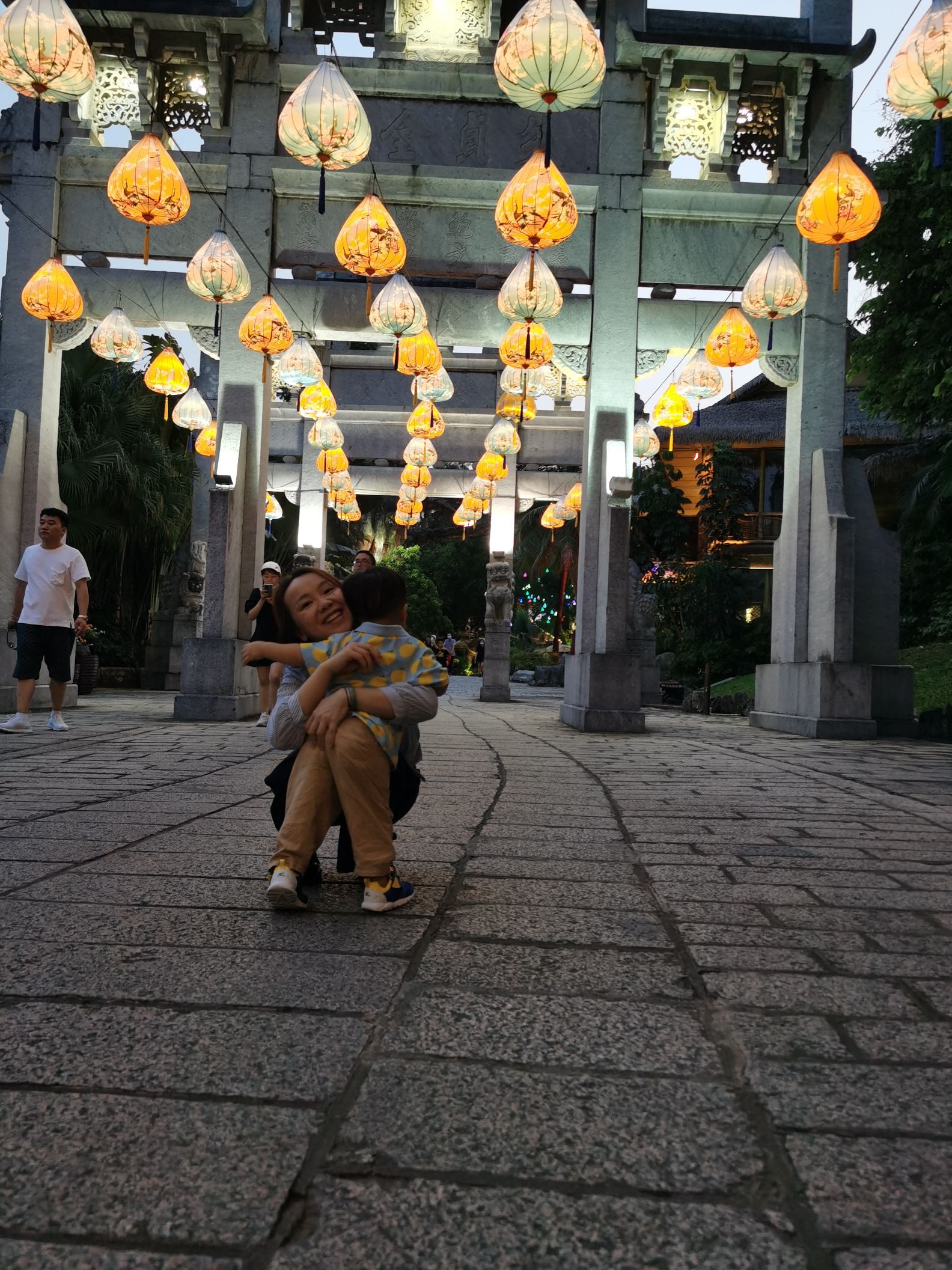 Cocoa Bean is at a theme park.