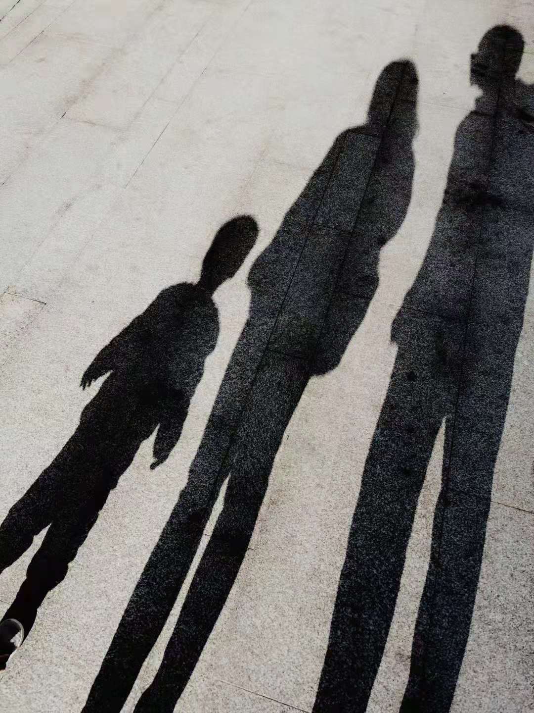 The shadow of our family under the sun.