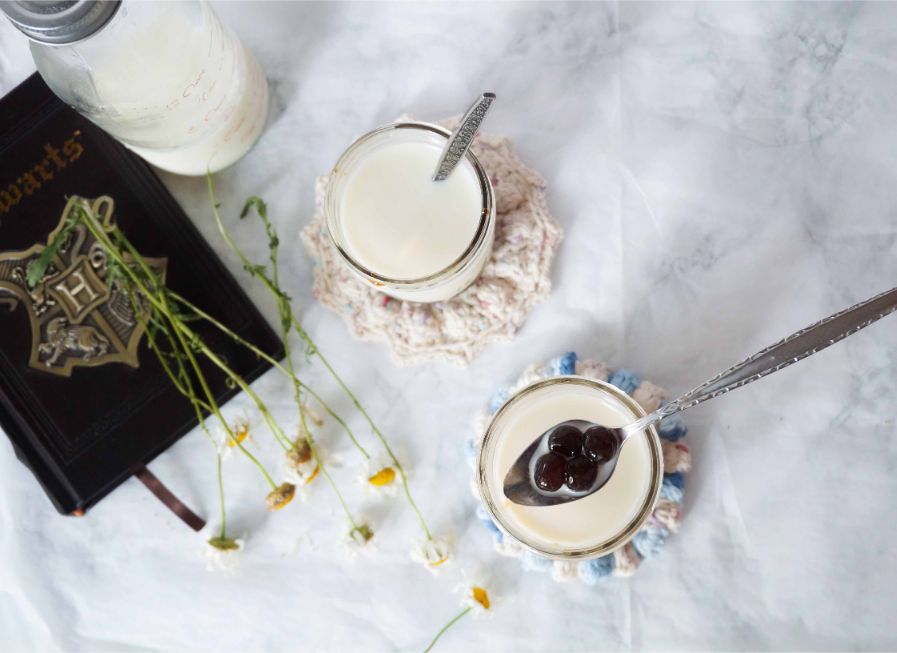 Brown Sugar Milk Tea with Bubbles by Kexin