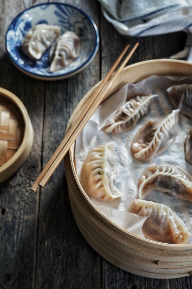 Crescent-shape Dumplings with beef and mushroom filling by Kexin